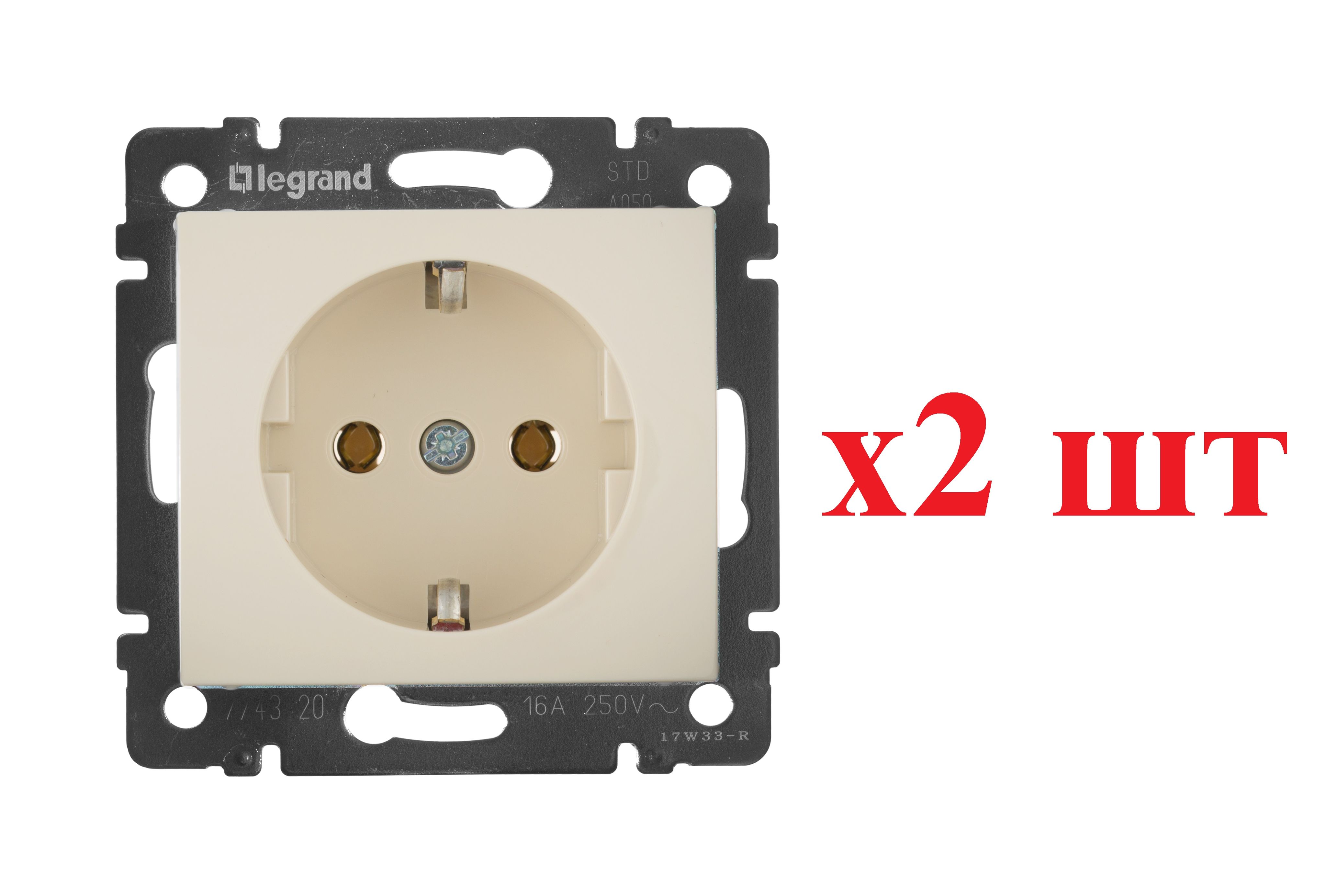 

Legrand Valena Крем Розетка 1-ая с/з 774320 (2шт), Бежевый, Valena_774320_2