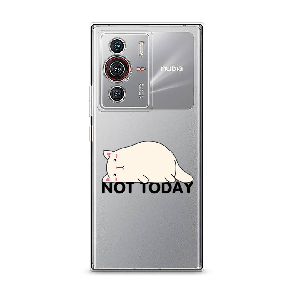 

Чехол на ZTE Nubia Z40 Pro "Cat not today", Белый;розовый;черный, 135850-1