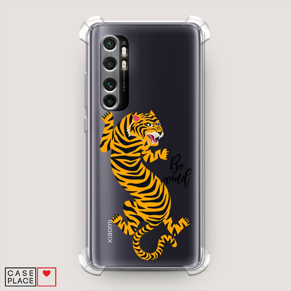 фото Противоударный силиконовый чехол "tiger be wind" на xiaomi mi note 10 lite awog