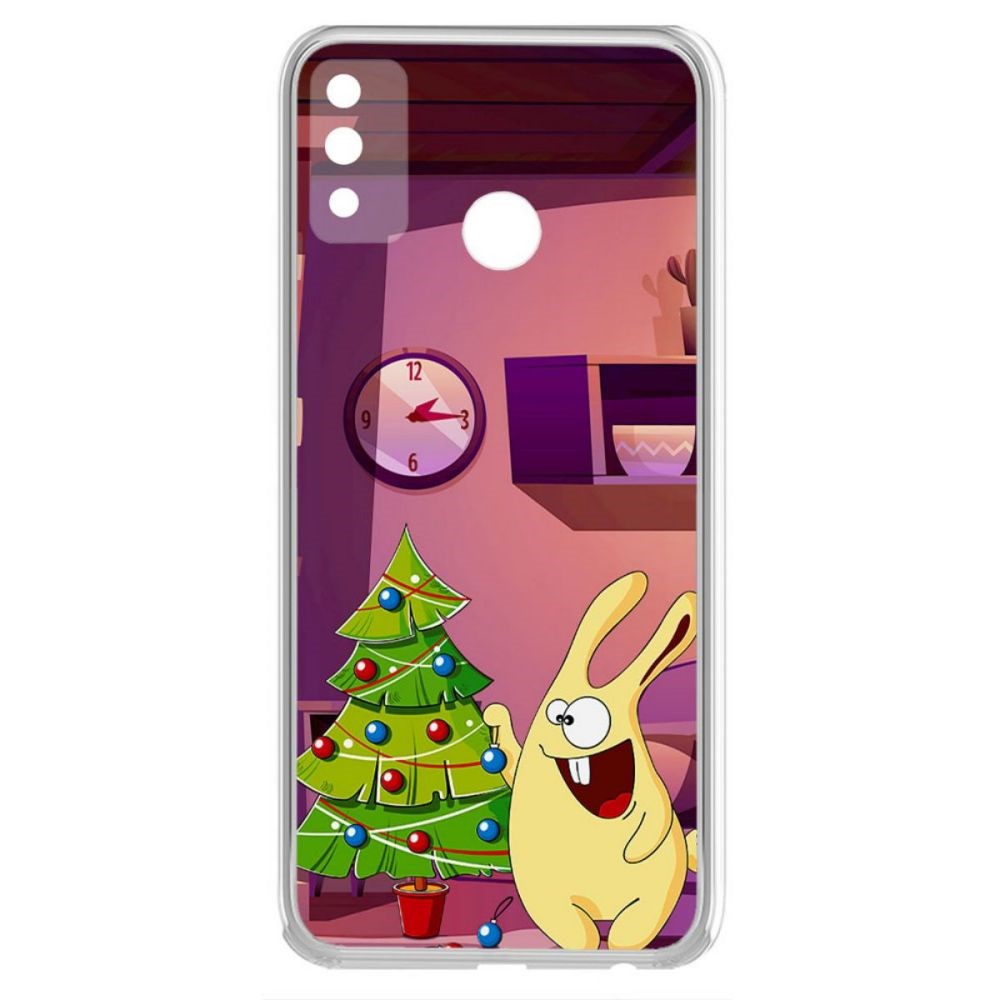 

Чехол-накладка Krutoff Clear Case Кролик для Honor 9X Lite