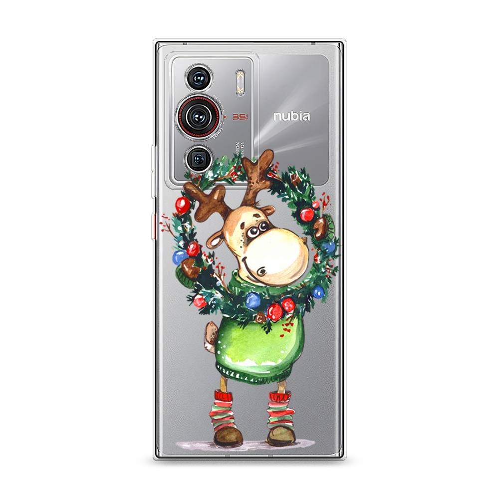 

Чехол на ZTE Nubia Z40 Pro "Олень с новогодним венком", 135850-4