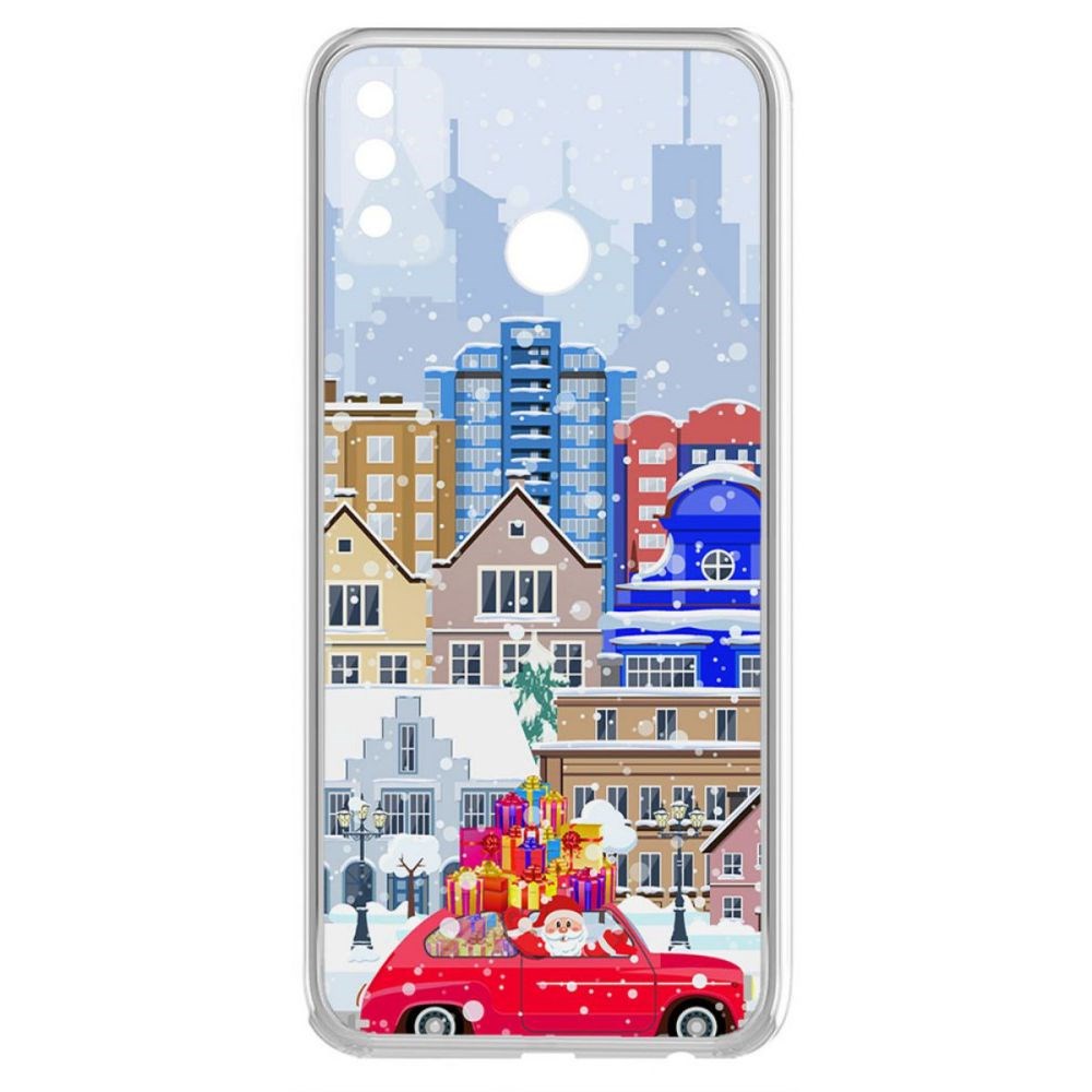 

Чехол-накладка Krutoff Clear Case Везем подарки для Honor 9X Lite