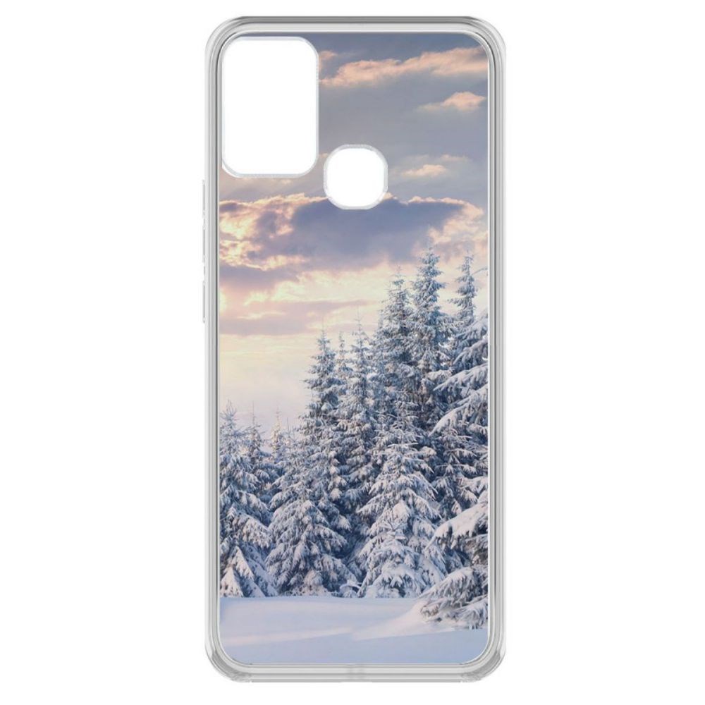 Чехол-накладка Krutoff Clear Case Снежный пейзаж для Infinix Hot 10 Play
