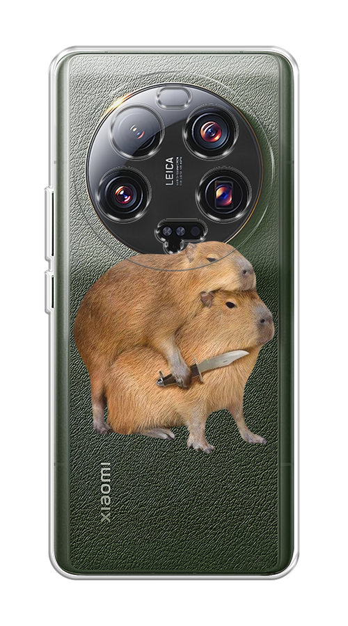 

Чехол на Xiaomi 13 Ultra "Капибара с ножом", Бежевый, 318650-1