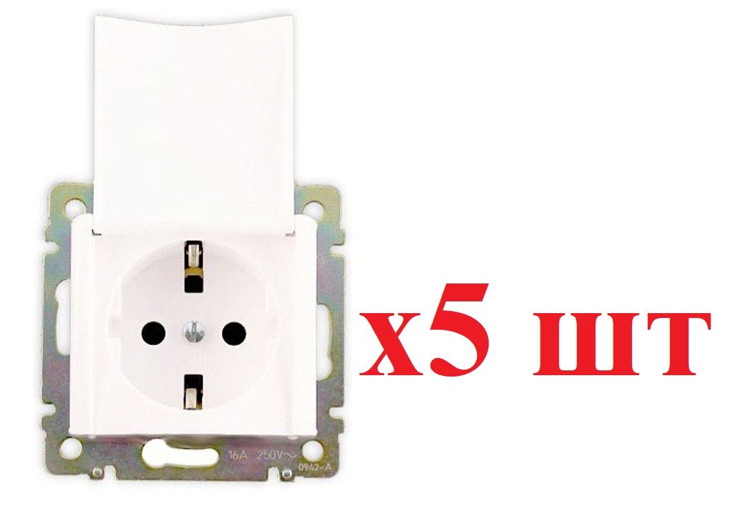 

Legrand Valena Белая Розетка 1-ая с заземлением, с крышкой 774422 (5шт), Белый, 1_5