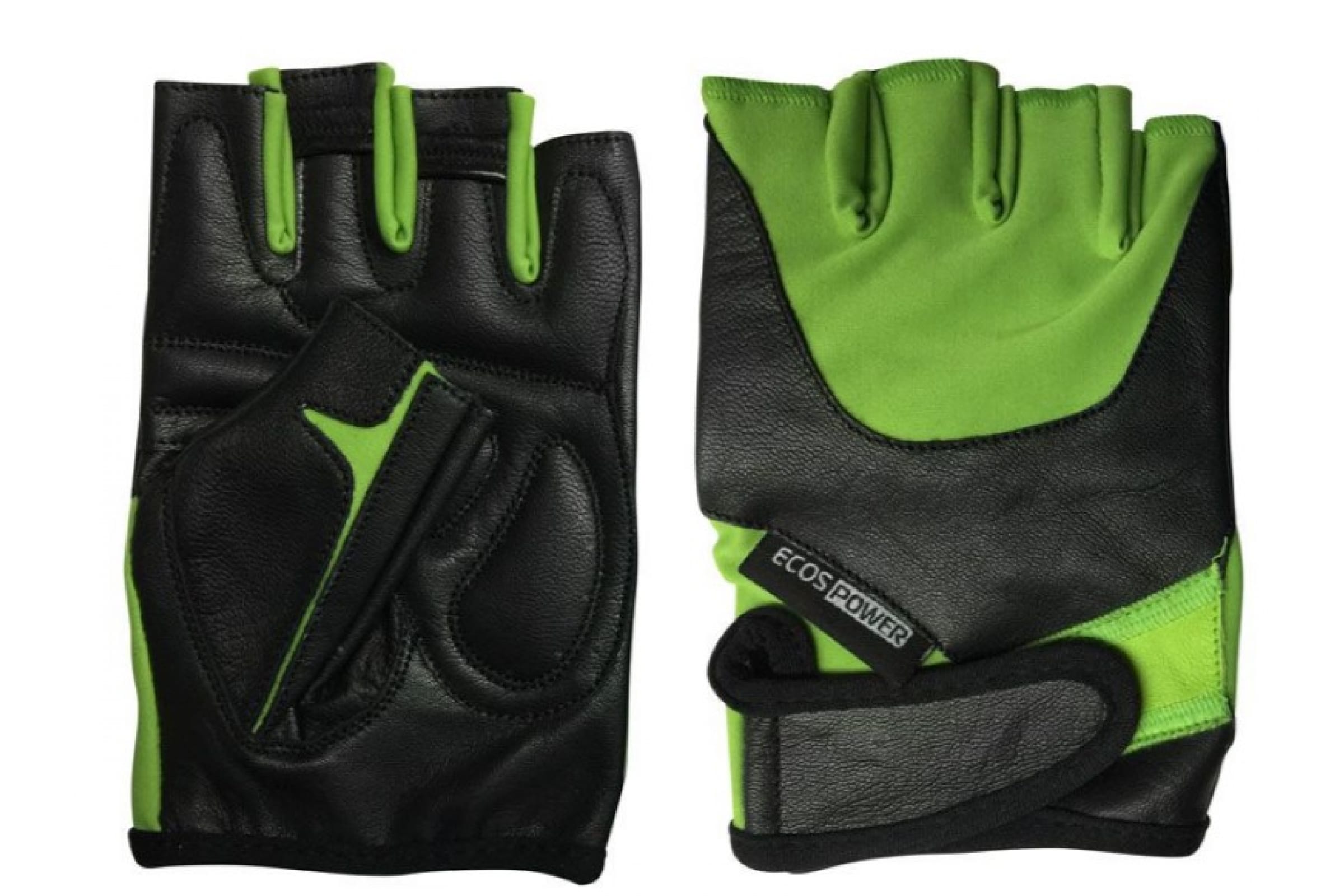 фото Перчатки для фитнеса 5102-gl, цвет: зеленый, размер: l ecos