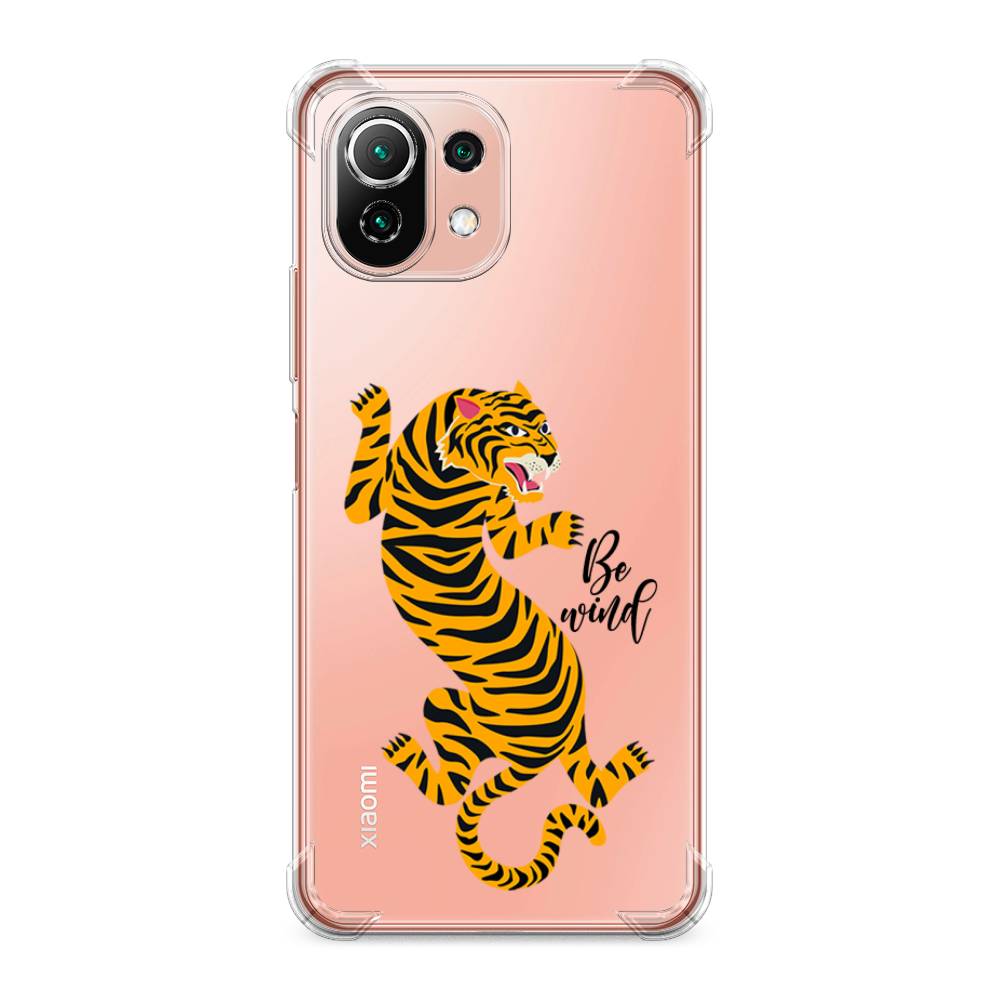 фото Противоударный силиконовый чехол "tiger be wind" на xiaomi mi 11 lite awog