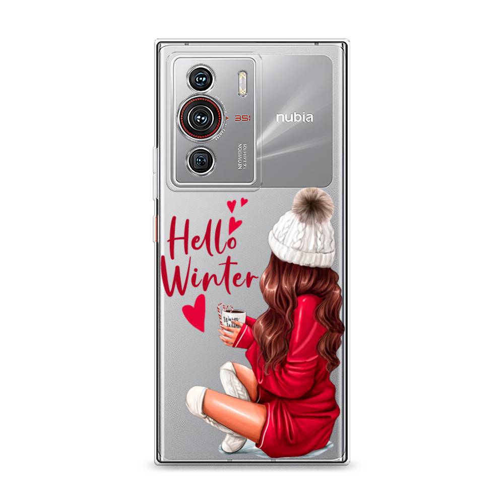 

Чехол на ZTE Nubia Z40 Pro "Hello winter", Красный;белый;коричневый, 135850-5