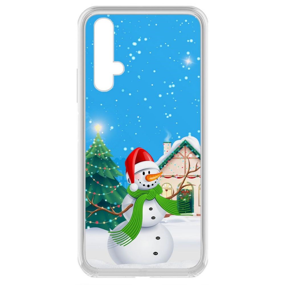 

Чехол-накладка Krutoff Clear Case Снеговик для Honor 20