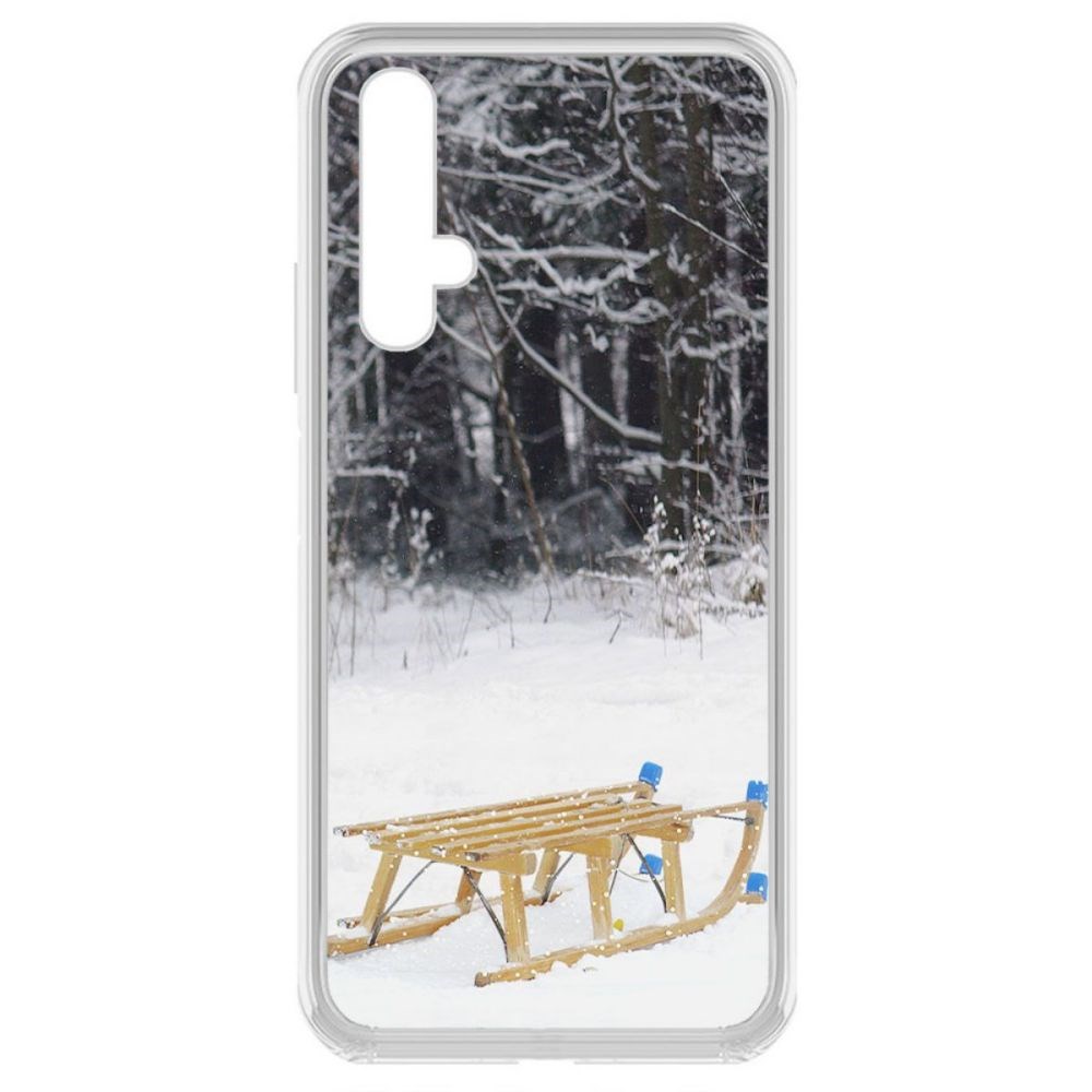 

Чехол-накладка Krutoff Clear Case Санки для Honor 20