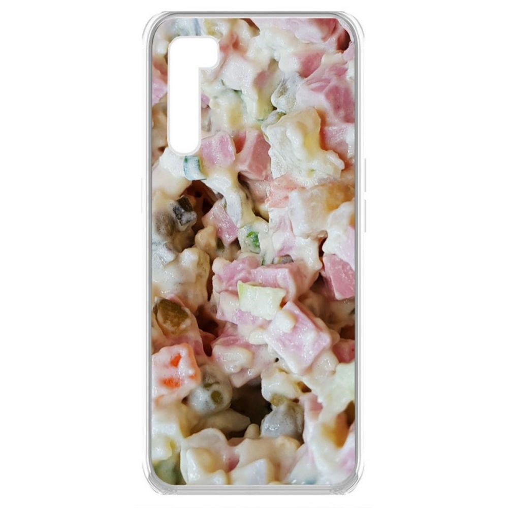 

Чехол-накладка Krutoff Clear Case Оливье для Oppo F15