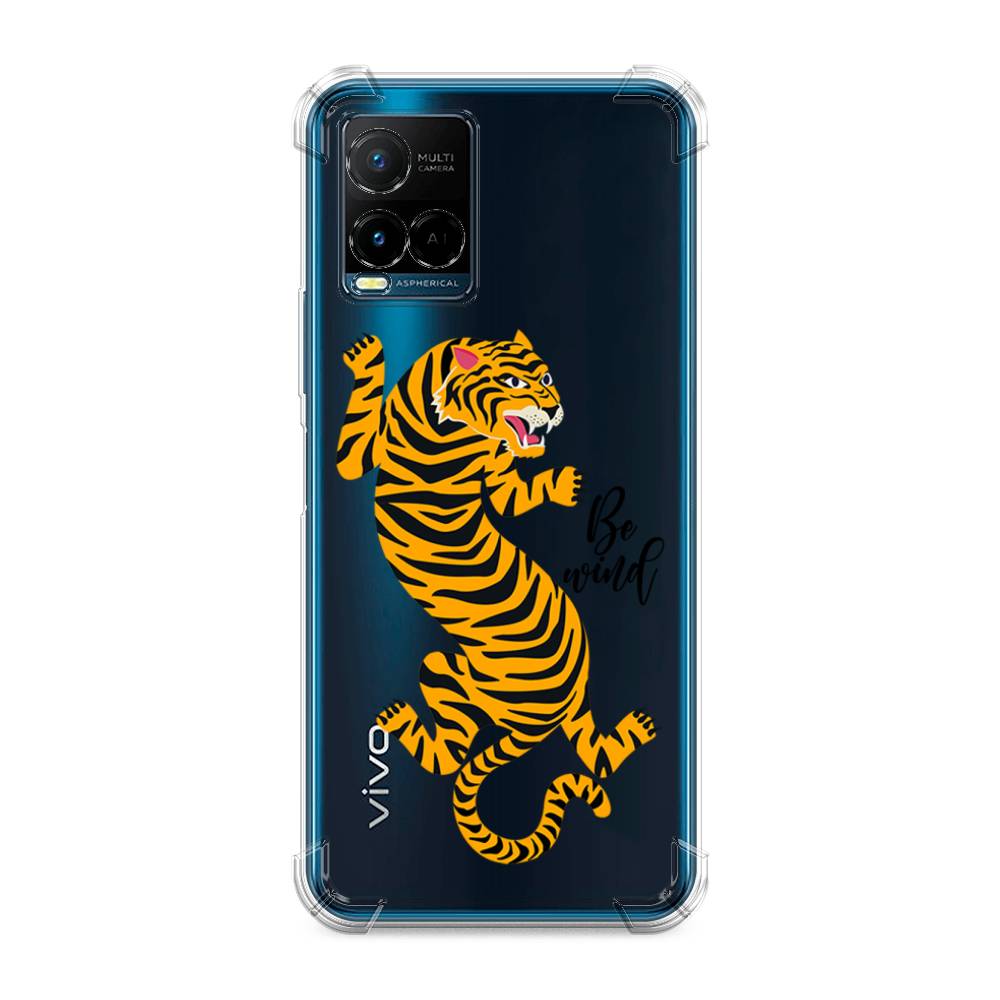 фото Противоударный силиконовый чехол "tiger be wind" на vivo y21 awog