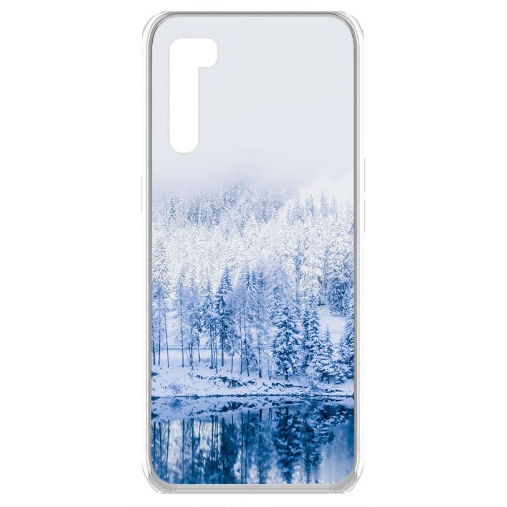 фото Чехол-накладка krutoff clear case зимняя река для oppo f15