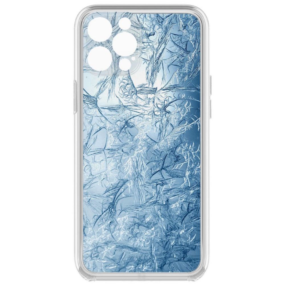 фото Чехол-накладка krutoff clear case лед для iphone 12 pro с защитой камеры