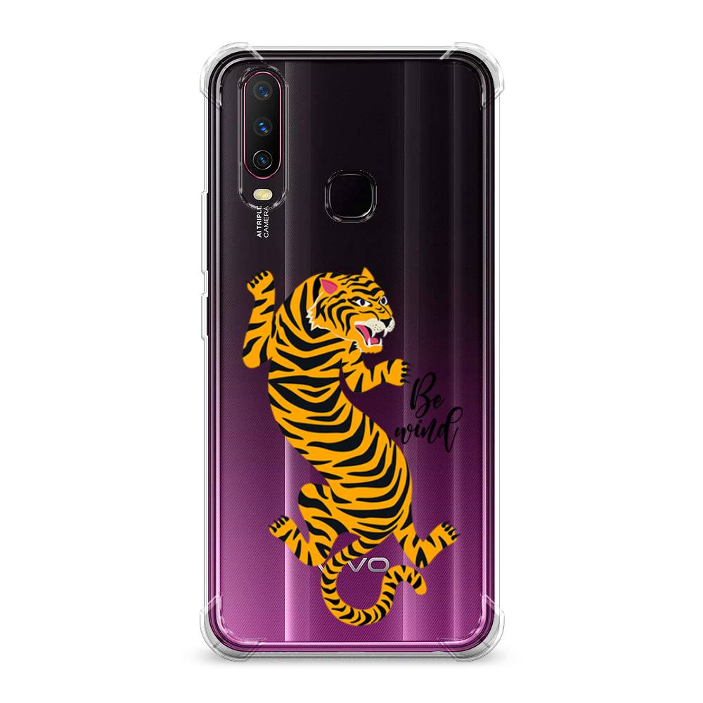 фото Противоударный силиконовый чехол "tiger be wind" на vivo y17 awog