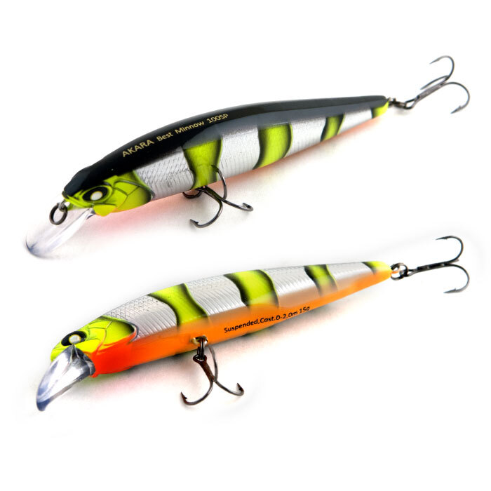 

Воблер Akara Best Minnow 110SP 17 гр 3/5 oz 4,3 in A72, Разноцветный, Best Minnow