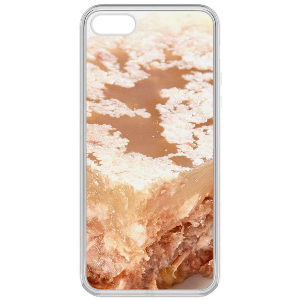 фото Чехол-накладка krutoff clear case холодец для iphone 5s