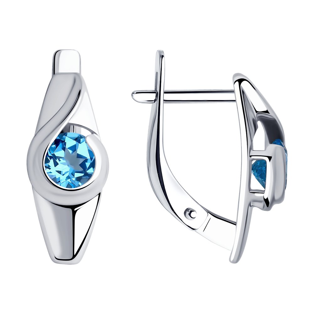 

Серьги из серебра SOKOLOV 92021997, топаз, 92021997