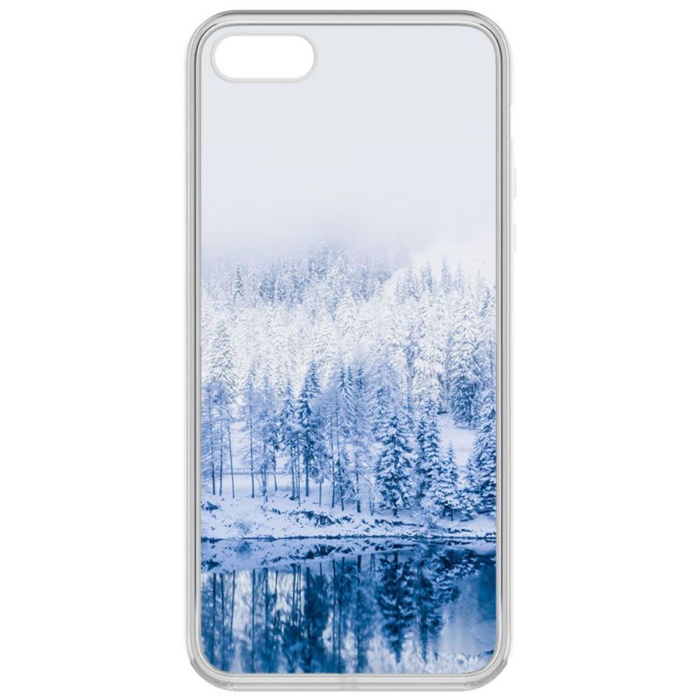 фото Чехол-накладка krutoff clear case зимняя река для iphone 5s