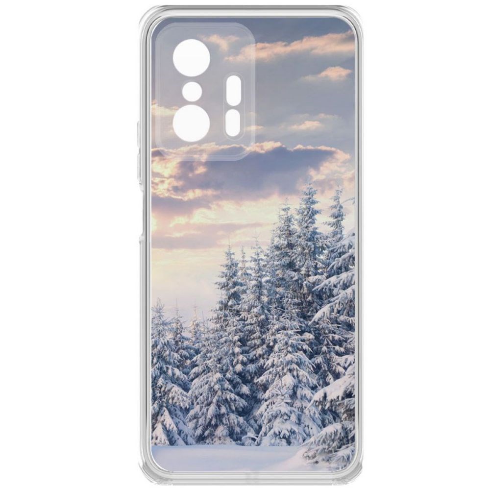 фото Чехол-накладка krutoff clear case снежный пейзаж для xiaomi 11t