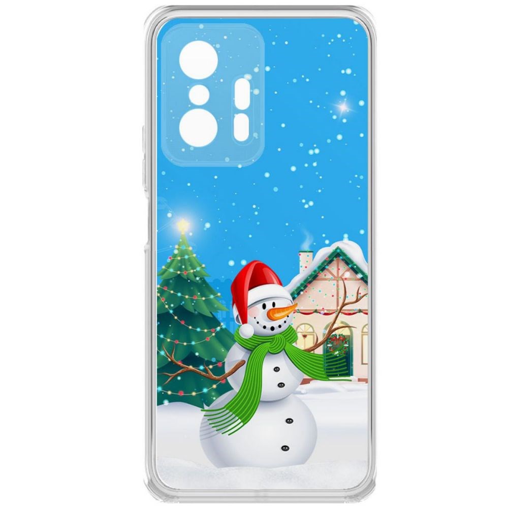 

Чехол-накладка Krutoff Clear Case Снеговик для Xiaomi 11T