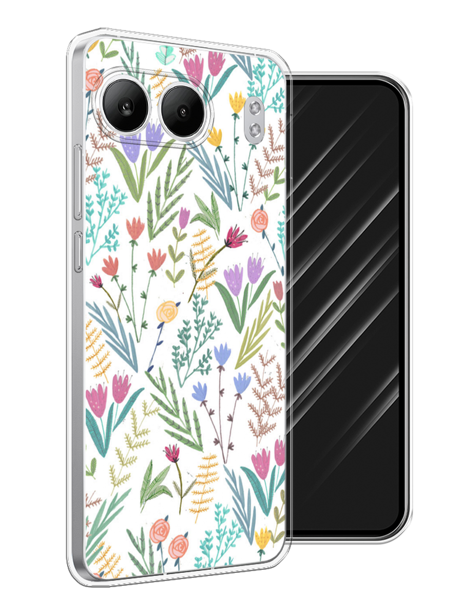 

Чехол Awog на OnePlus Nord 4 5G "Полевые цветы рисунок", Белый;зеленый, 155250-1