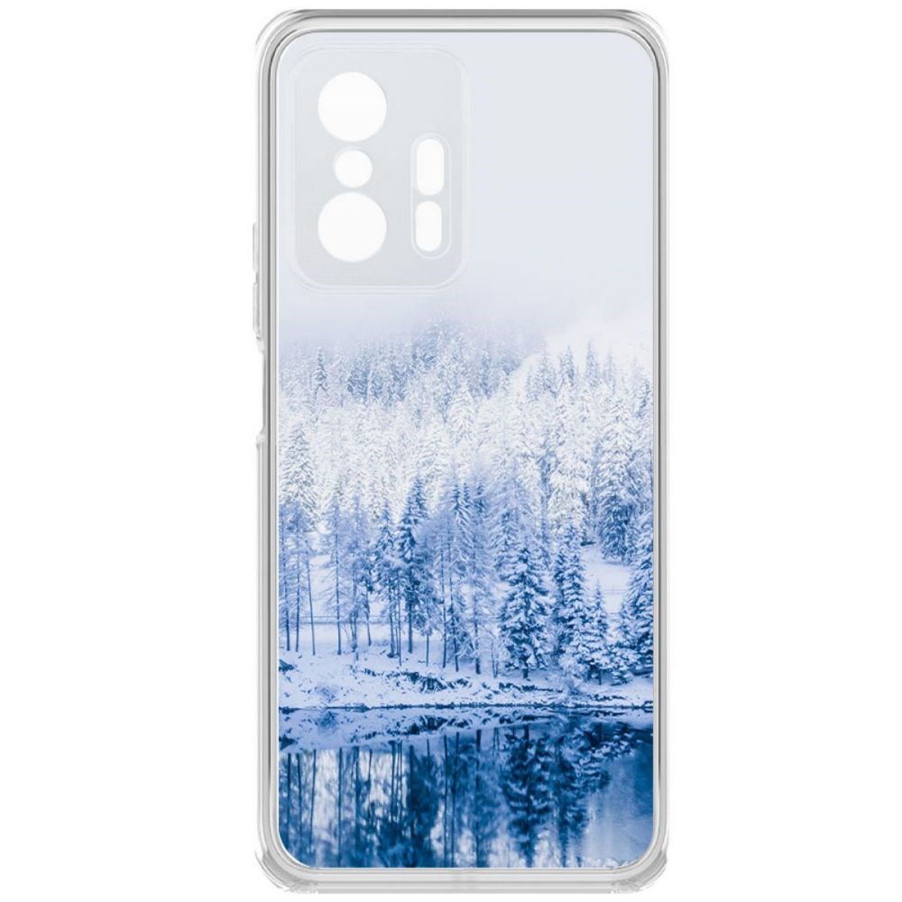 фото Чехол-накладка krutoff clear case зимняя река для xiaomi 11t