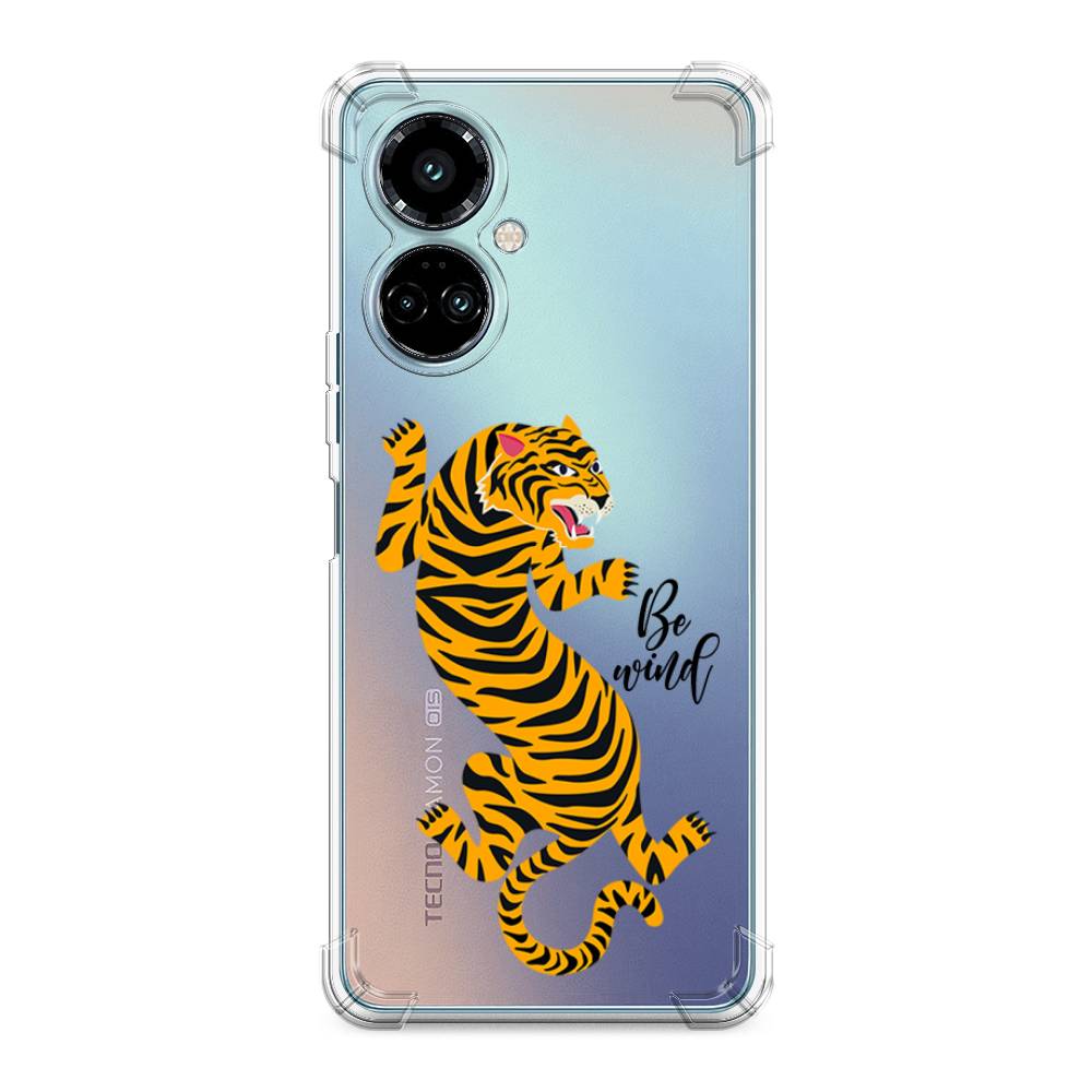 фото Противоударный силиконовый чехол "tiger be wind" на tecno camon 19 pro awog