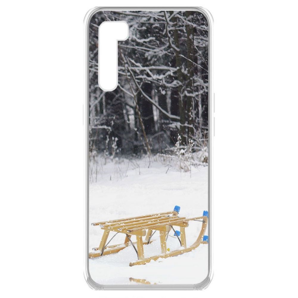 фото Чехол-накладка krutoff clear case санки для oppo a91