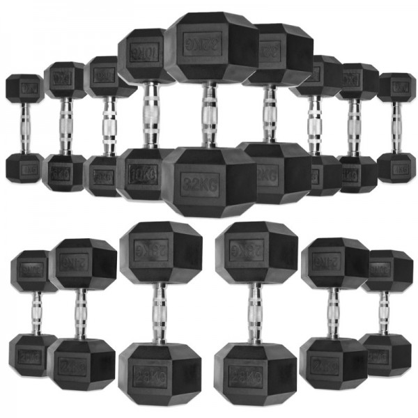 

Гантельный ряд ZSO HEX от 12,5 до 30 кг, 8 пар, HEX
