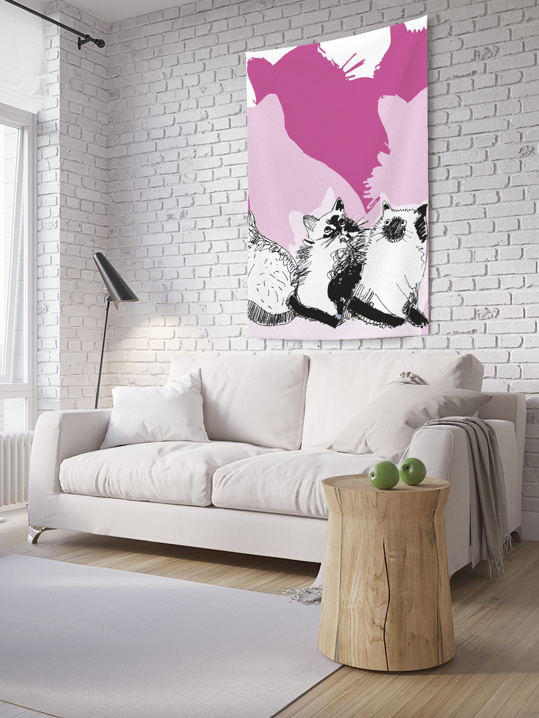 

Вертикальное фотопанно на стену JoyArty Коты и тени 150x200 см, Коты и тени