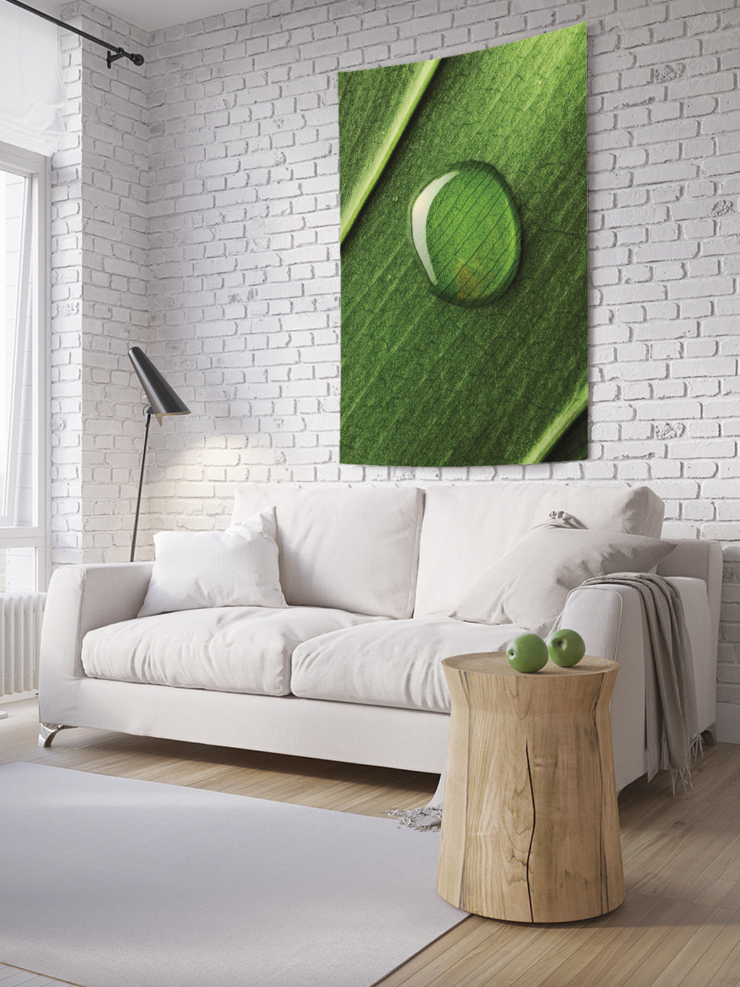 

Вертикальное фотопанно на стену JoyArty Капля росы на листе 150x200 см, Капля росы на листе