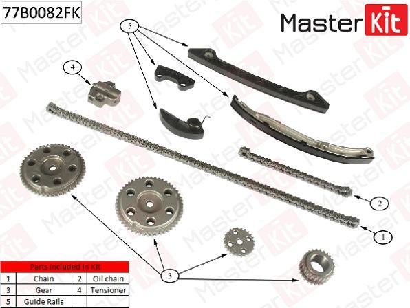 

Комплект Цепи Грм Mazda 6 2.3 Mps Turbo 02-08 77b0082fk MasterKit арт. 77B0082FK