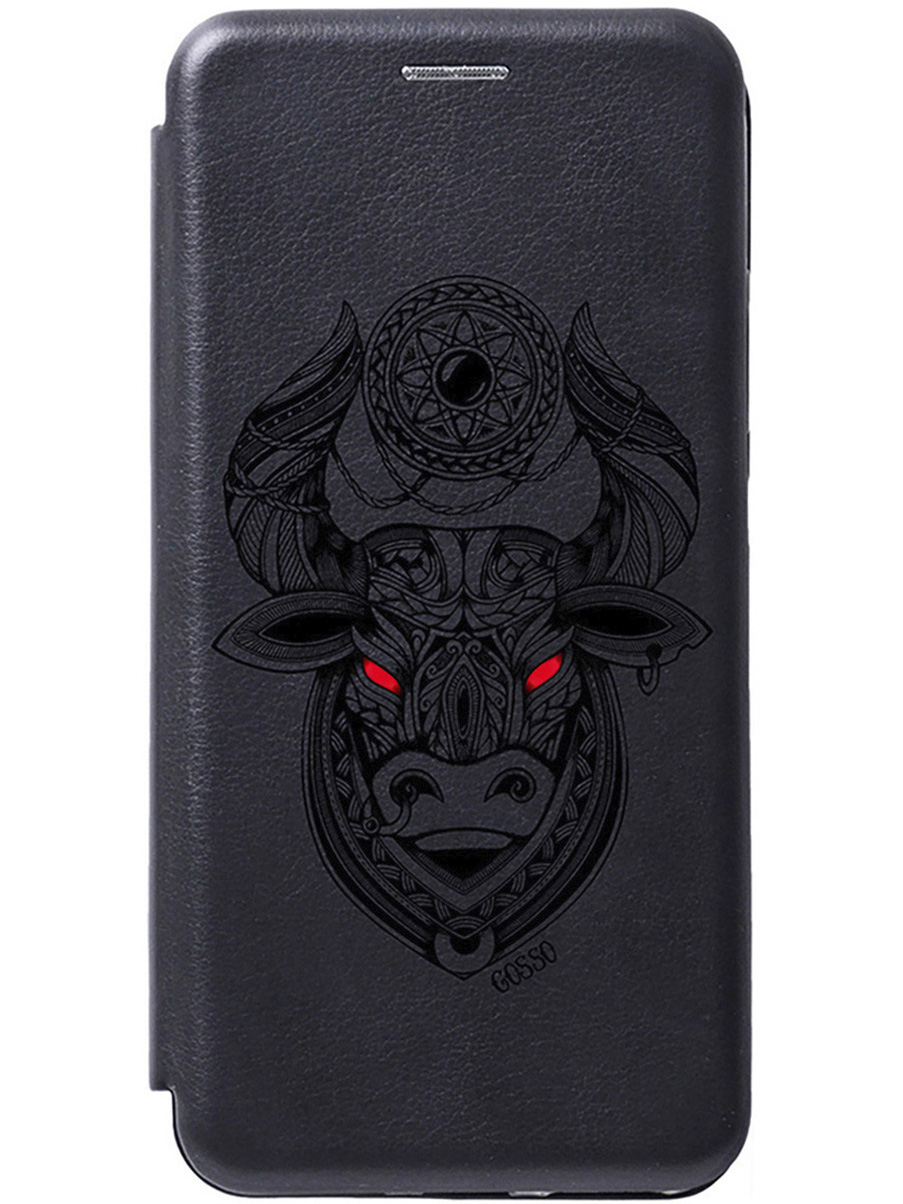 

Чехол-книжка на Infinix Hot 40i с рисунком "Grand Bull" черный, Черный;красный, 20011895
