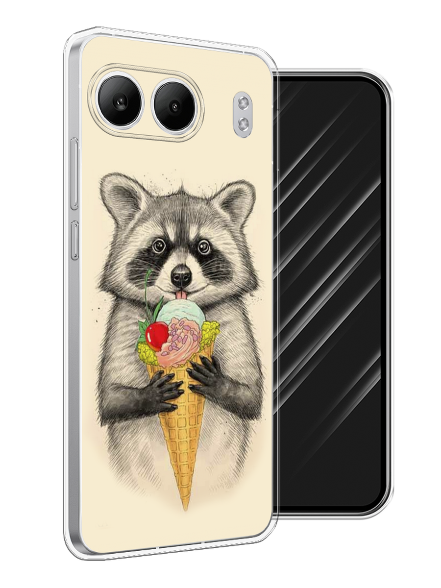 

Чехол Awog на OnePlus Nord 4 5G "Енот с мороженым", Бежевый;серый, 155250-1