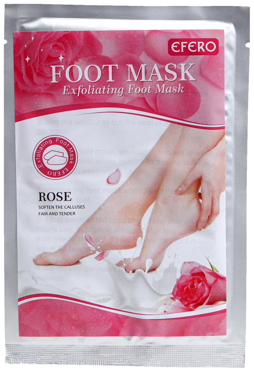 Купить Отшелушивающая маска-носки для ног на основе экстракта розовой розы, 1 пара 7332989, NoBrand