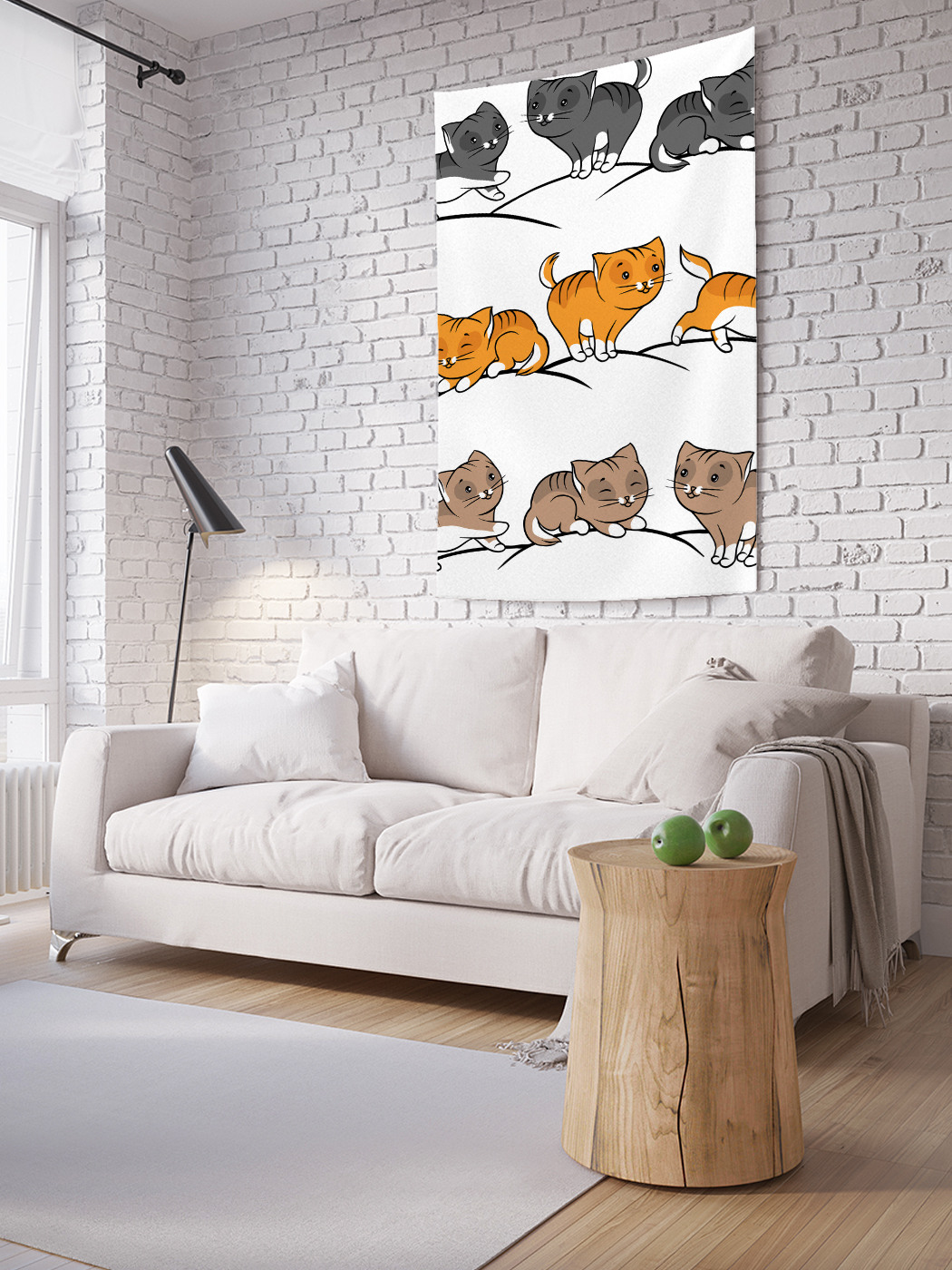 

Вертикальное фотопанно на стену JoyArty Котовья чехарда 150x200 см, Котовья чехарда