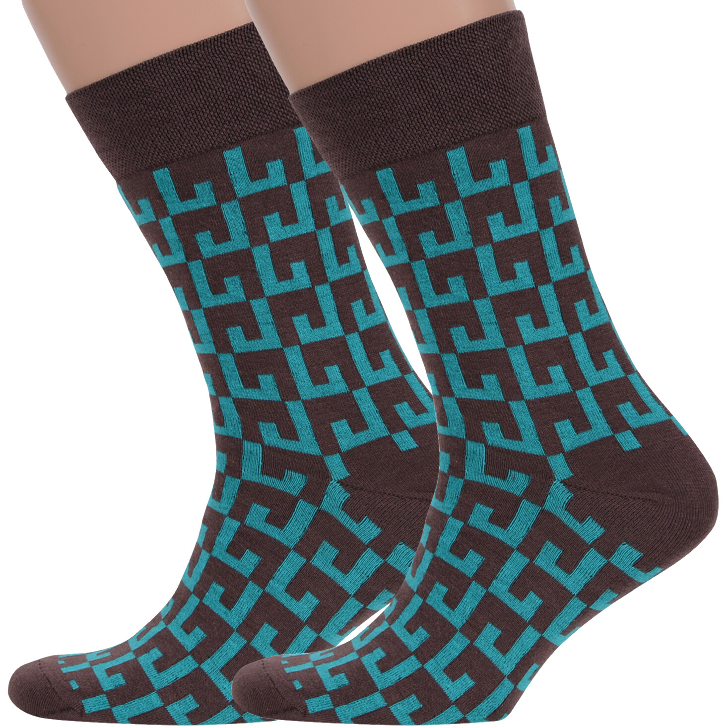 

Комплект носков мужской MoscowSocksClub 2-nm-447 бирюзовый; коричневый 29, 2 пары, 2-nm-447