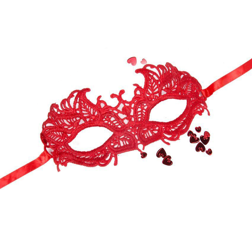 Маска Erowoman-Eroman Андреа ажурная текстиль красный