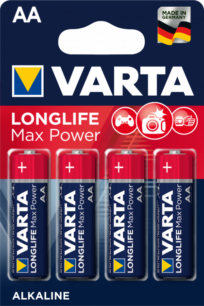 

Батарейка щелочная VARTA LongLife Max Power LR03 (AA) 4 шт., LR03