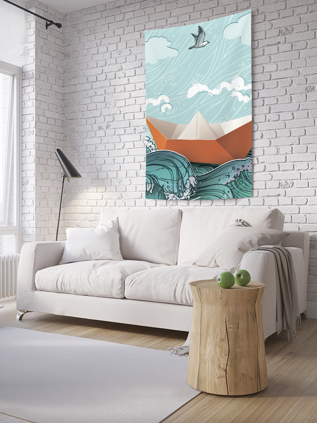 

Вертикальное фотопанно на стену JoyArty Кораблик в пути 150x200 см, Кораблик в пути