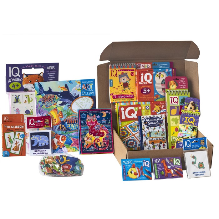 

Посылка. От Деда Мороза. 5-6 лет. Большой комплект IQ-игр, Посылка малышу