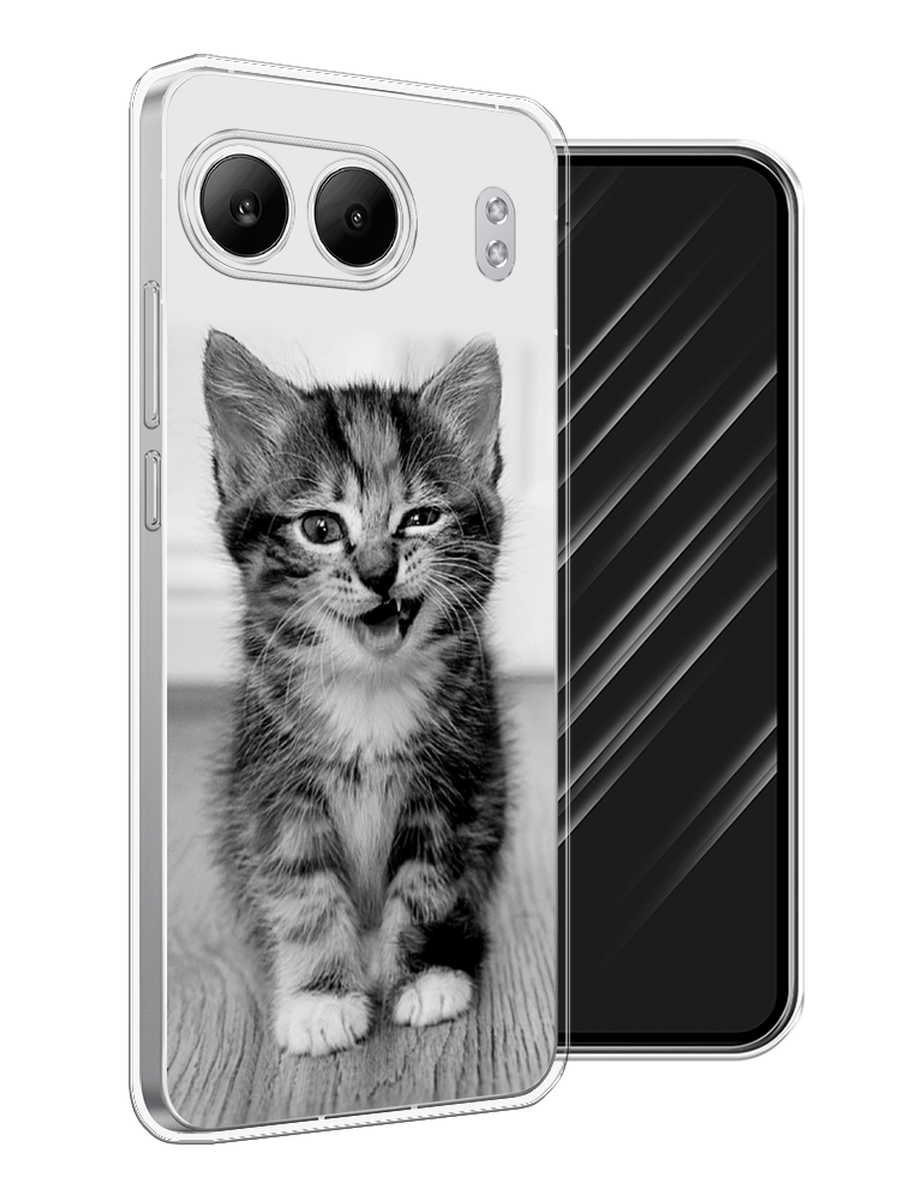 

Чехол Awog на OnePlus Nord 4 5G "Подмигивающий котенок", Черный;серый, 155250-1
