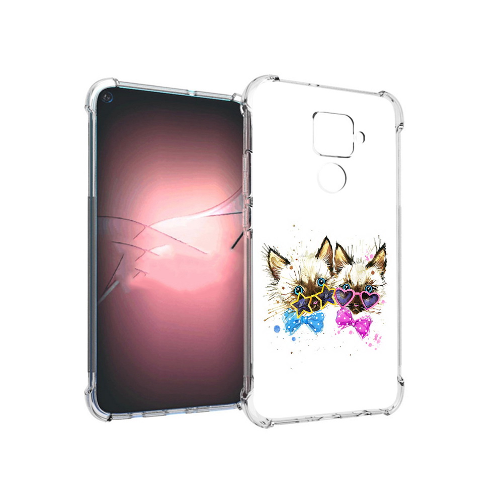 

Чехол MyPads Tocco для Huawei Nova 5i Pro милые котята, Прозрачный, Tocco