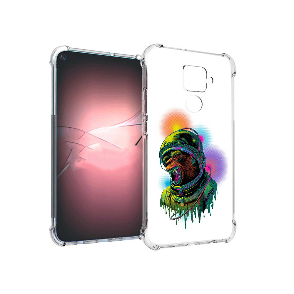 Чехол MyPads Tocco для Huawei Nova 5i Pro медведь космонавт