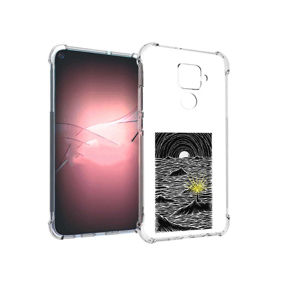 

Чехол MyPads Tocco для Huawei Nova 5i Pro маяк в черно белом море, Прозрачный, Tocco