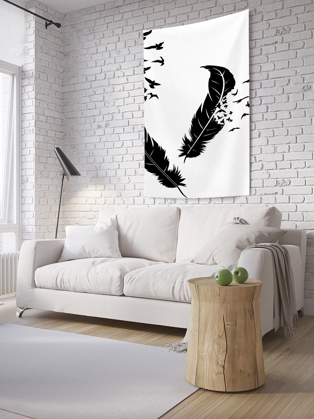 

Вертикальное фотопанно на стену JoyArty Птичьи перья 150x200 см, Птичьи перья