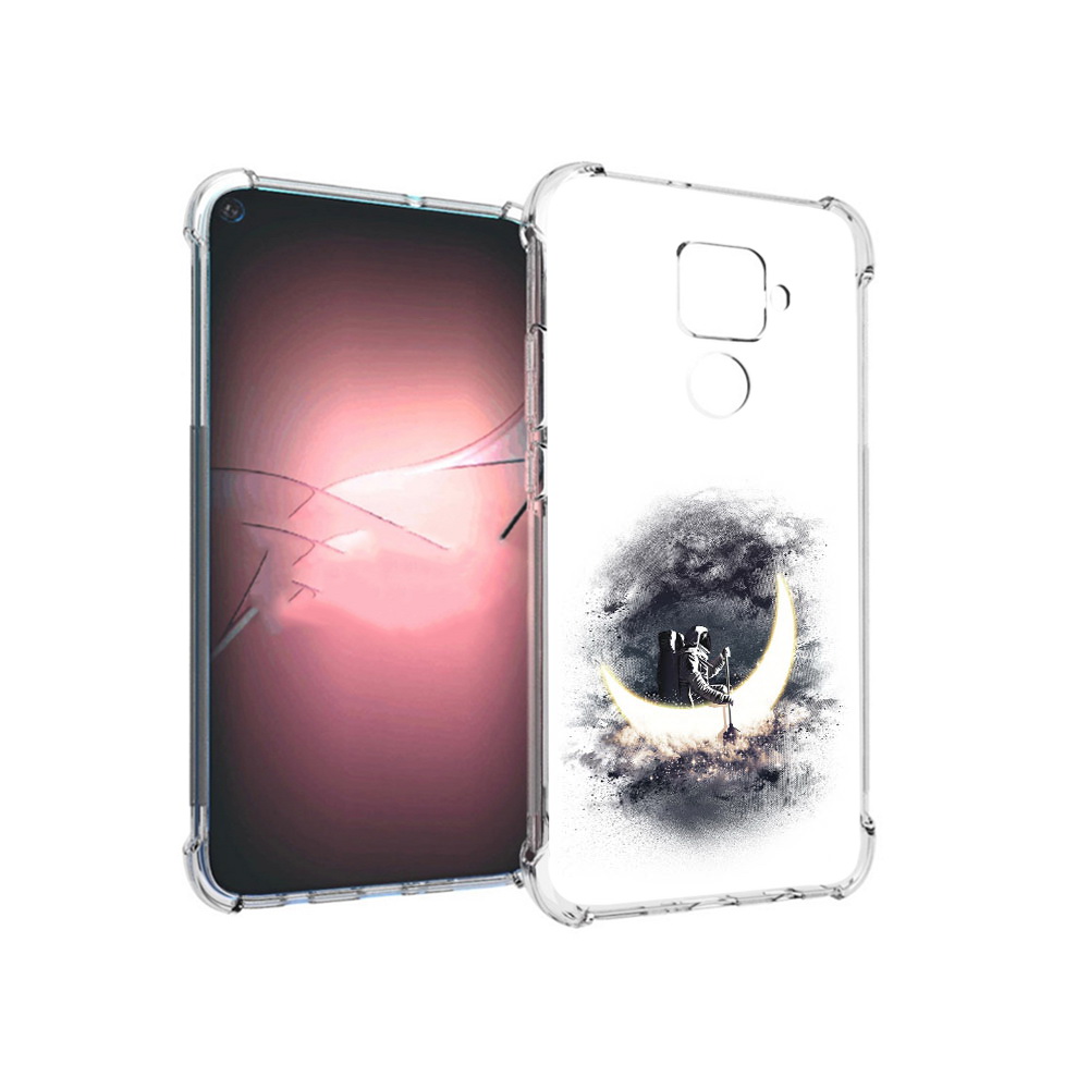 

Чехол MyPads Tocco для Huawei Nova 5i Pro лунный путешественник, Прозрачный, Tocco