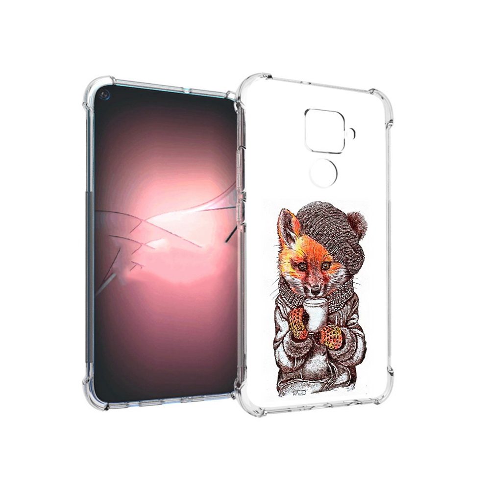 

Чехол MyPads Tocco для Huawei Nova 5i Pro лиса в шапке, Tocco