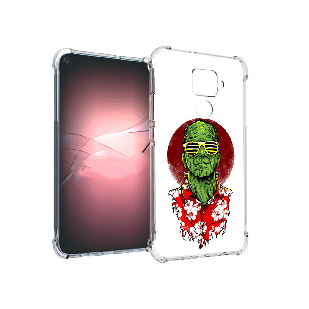 

Чехол MyPads Tocco для Huawei Nova 5i Pro крутой зеленый мужчина в очках, Прозрачный, Tocco